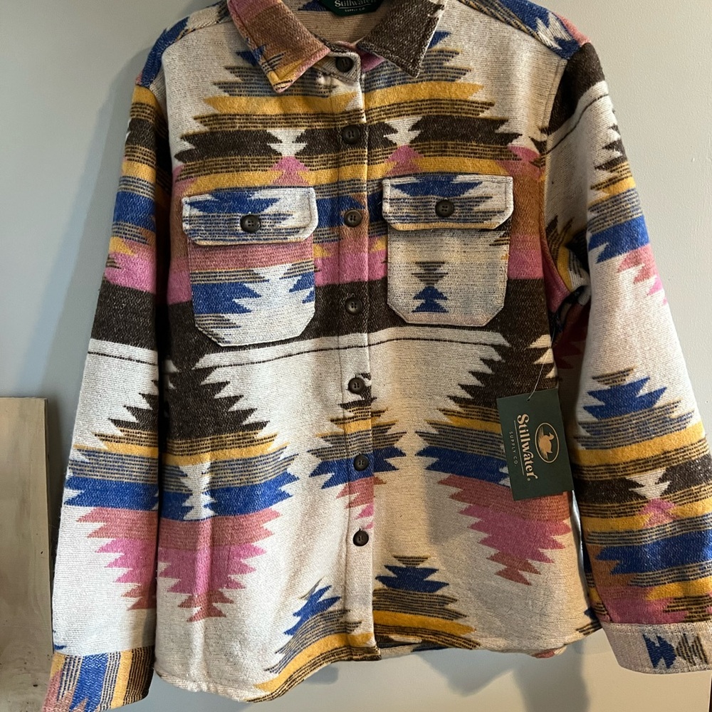 Stillwater Women's Aztec Print Shacket Jacket - Multicolor